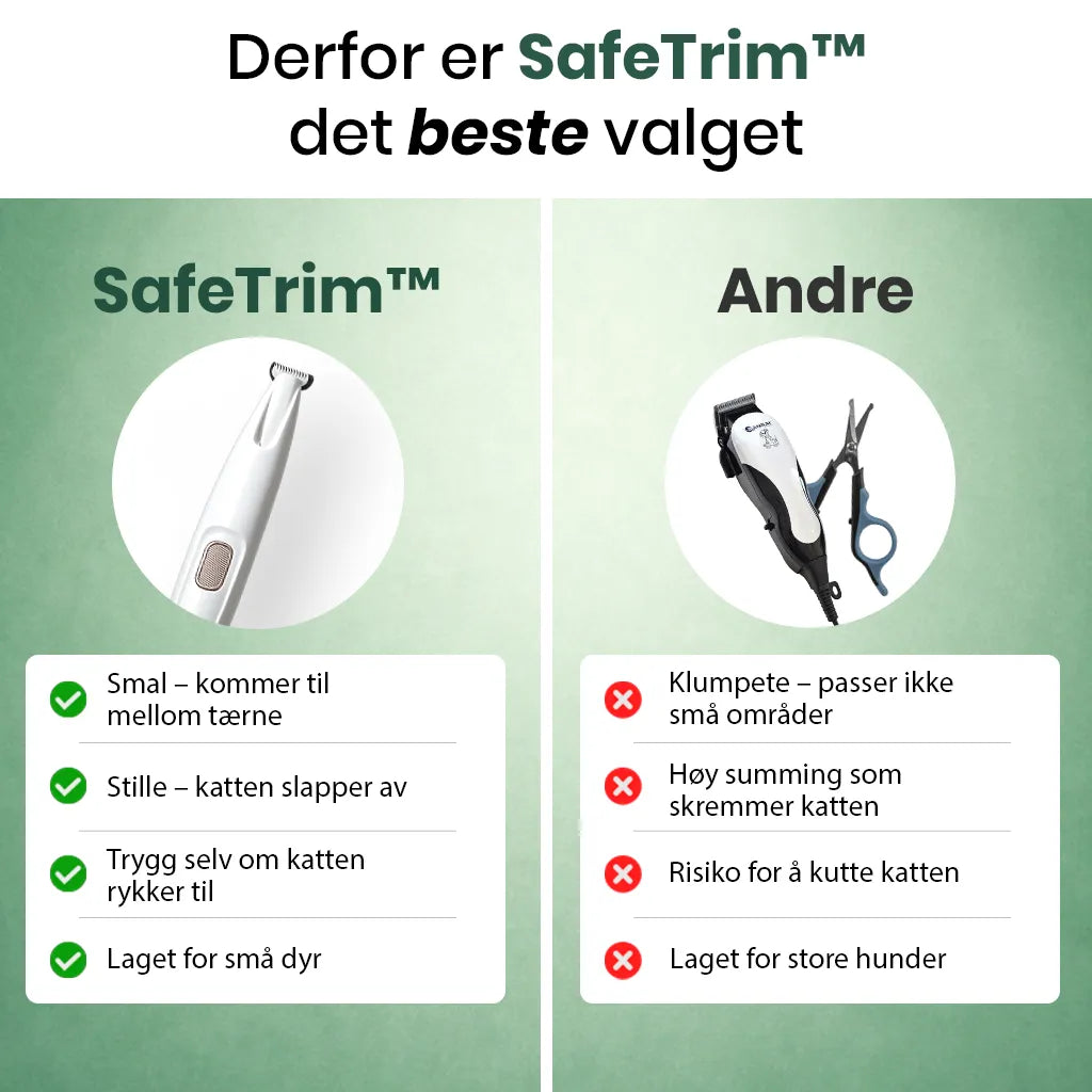 SafeTrim™ – Pelsklipp uten bråk